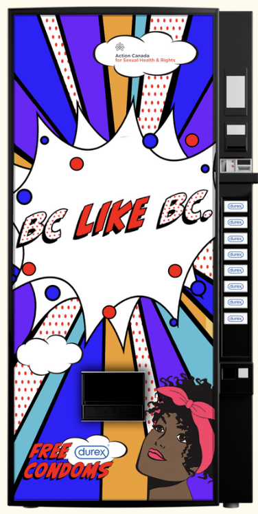 Free condoms vending machine mockup