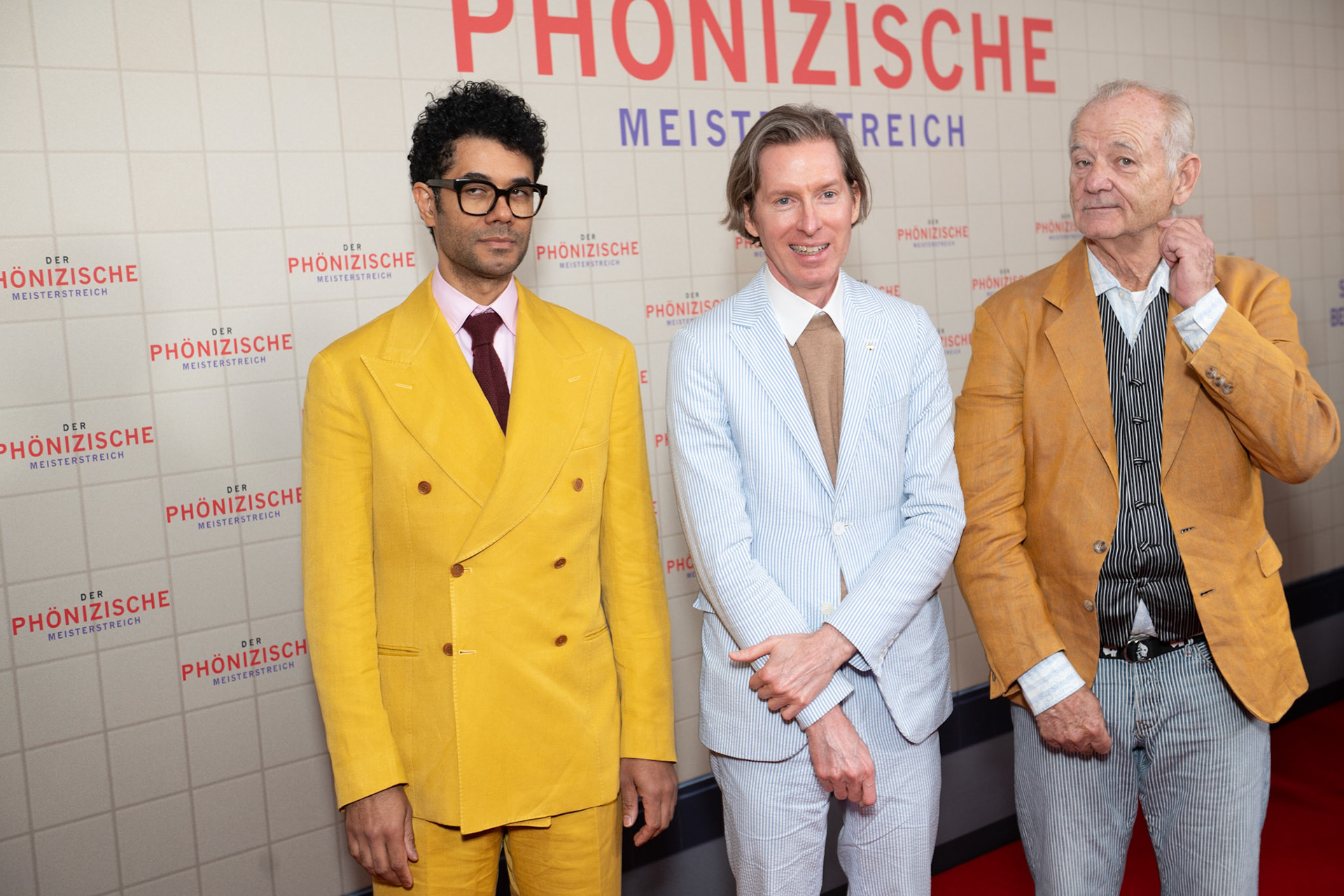 Richard Ayoade, director Wes Anderson and actor Bill Murray