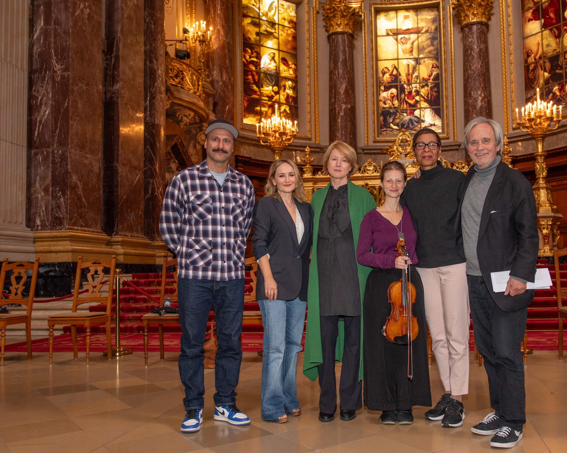 Pressekonferenz zu den Berliner Dom Konzerten im Berlin mit Corinna Harfouch