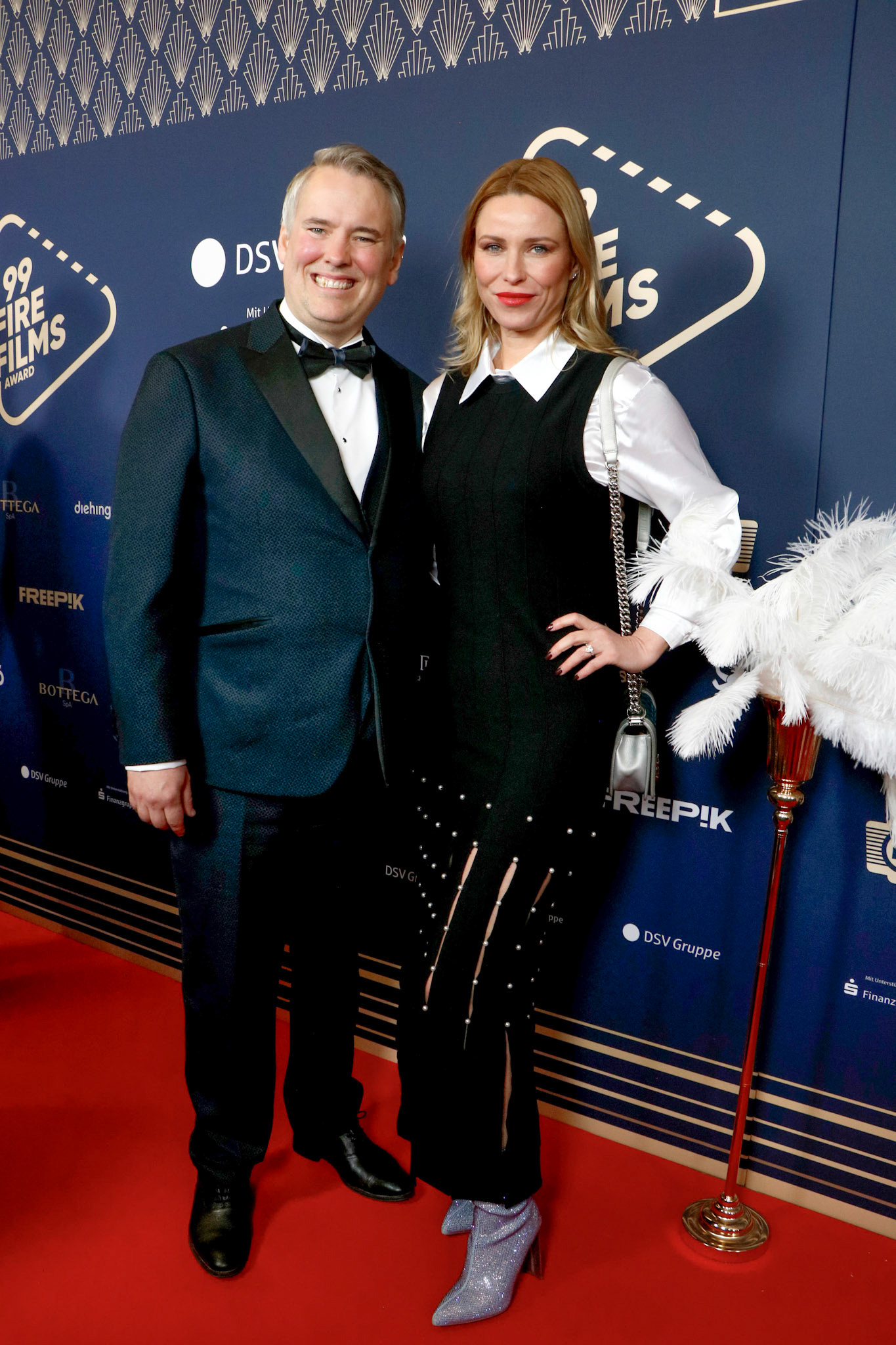 Spencer Chaplin und Keira Chaplin  bei der Ankunft zum 99-Fire Films Award in der Astor Film Lounge in Berlin am 19.2.2026.