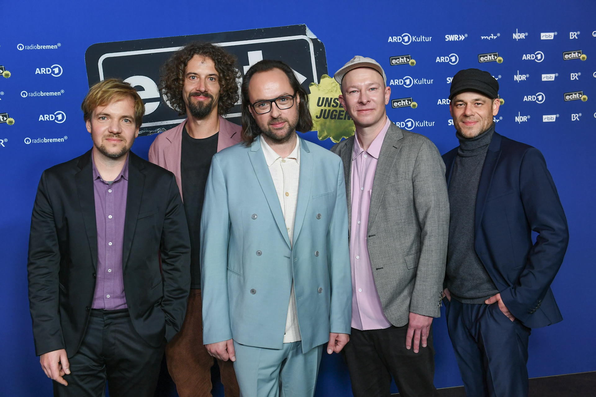 Die Band ECHT, mit Sänger, Kim Frank, Andreas Puffpaff, Kai Fischer, Florian Sump, Gunnar Astrup