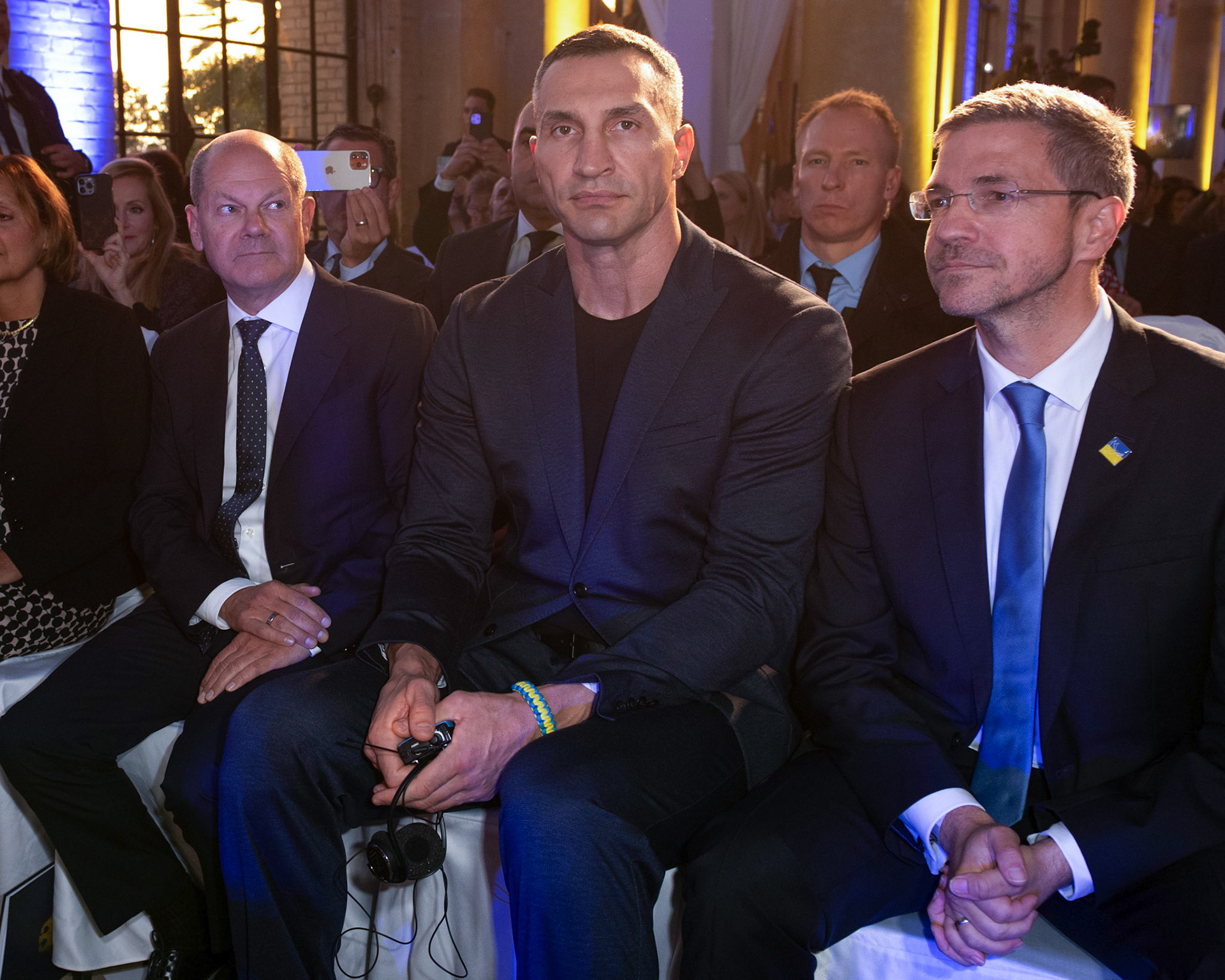 Bundeskanzler Olaf Scholz, Wladimir Klitschko, Mike Schubert OB Potsdam