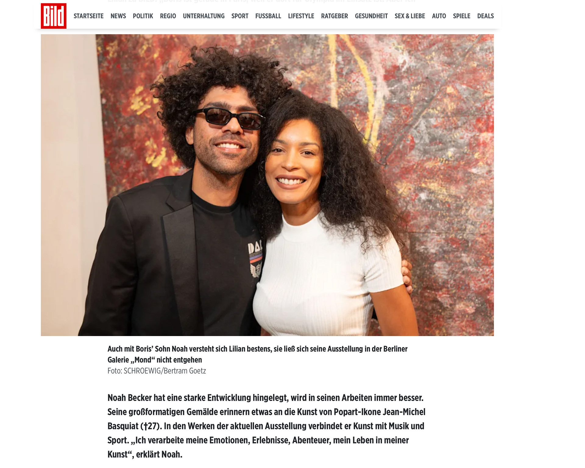 Noah Becker und Lilian de Carvalho Monteiro
