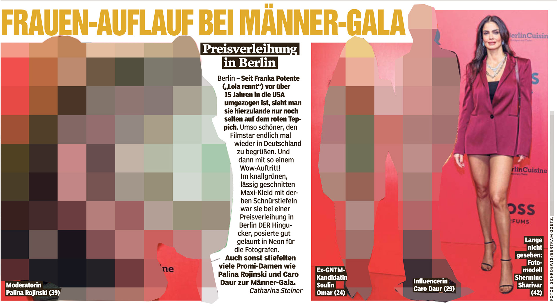 BILD Ausgabe: 30.11.2024 - Bericht über die Verleihung GQ Men of The Year 2024