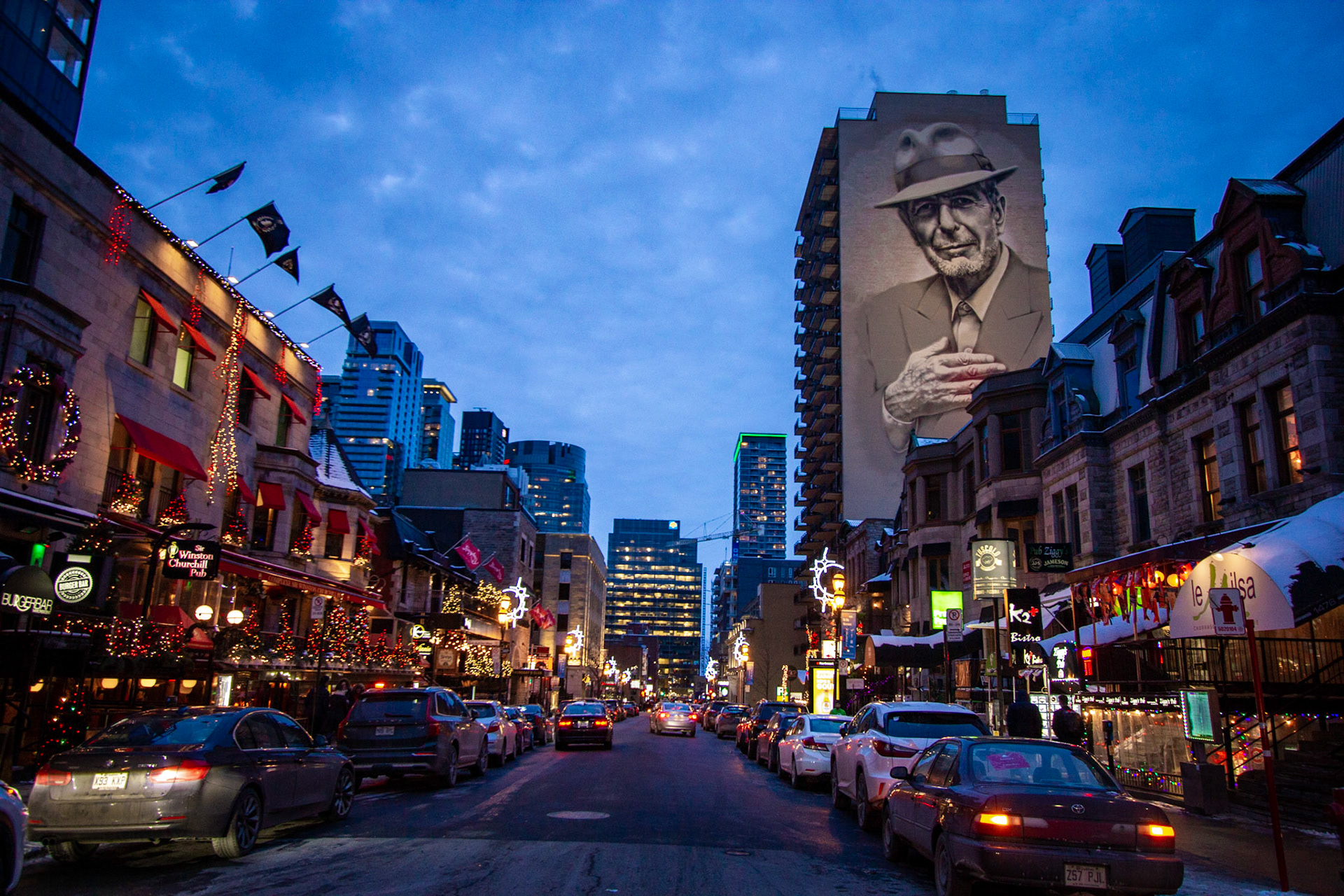 Leonard Cohen Street art Montreal