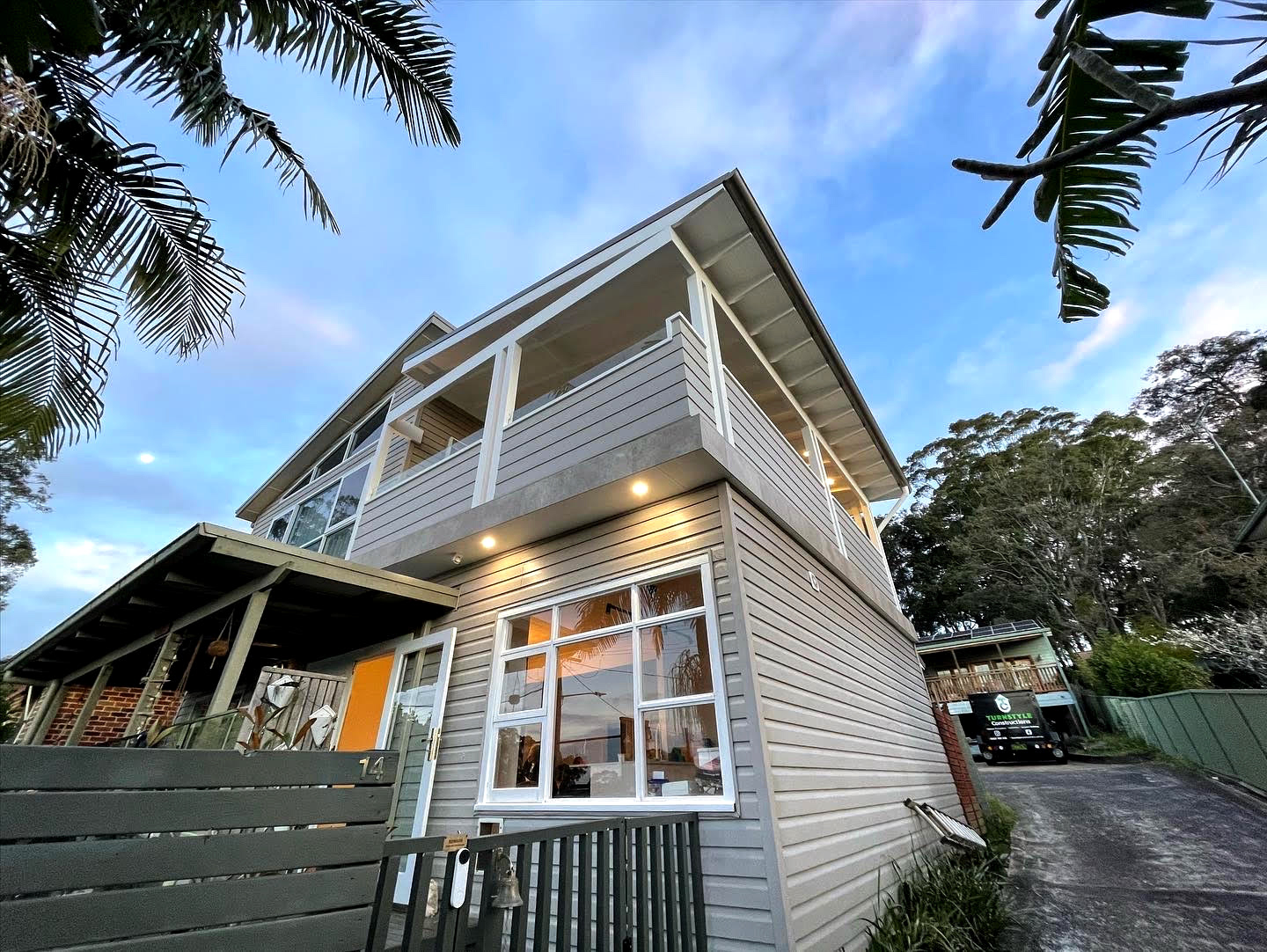 Overlooking the pool