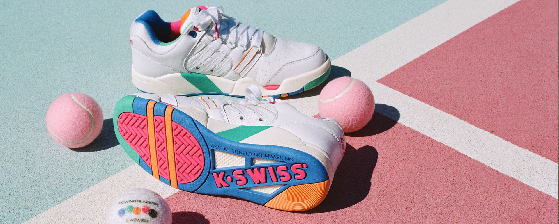 Rowing Blazers x K-Swiss re-introduced the Si-18 K-Swiss's iconic tennis sneaker from the 90's