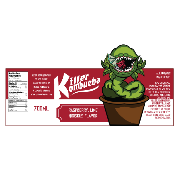 Raspberry, Lime, Hibiscus label