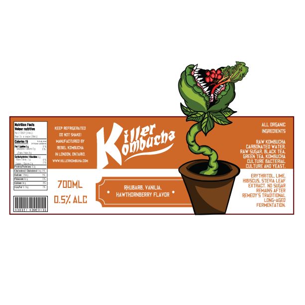 rhubarb, Vanilla, Hawthorn berry label