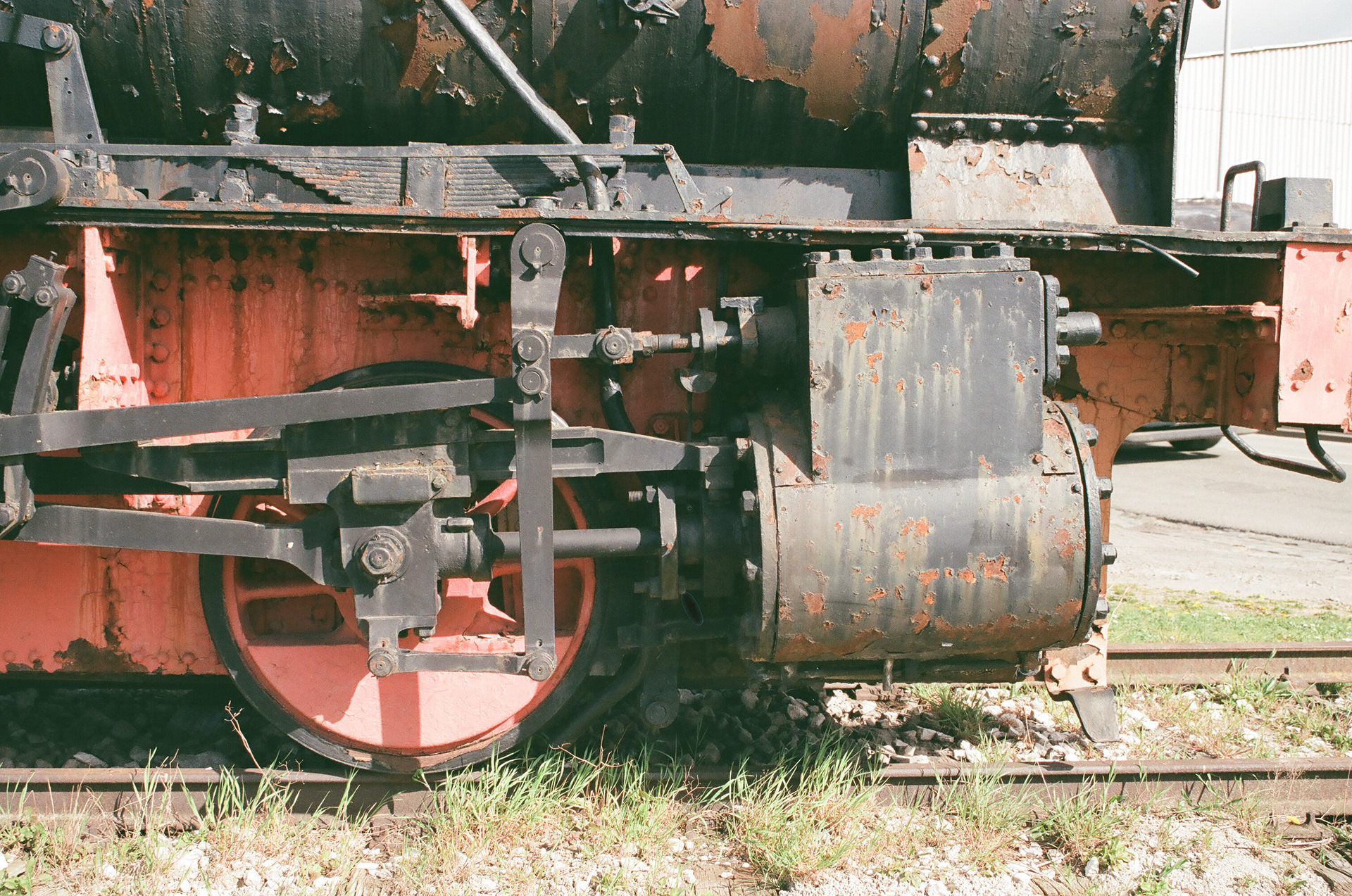 Ein Blick auf ihre Zylinder und das Gestänge.