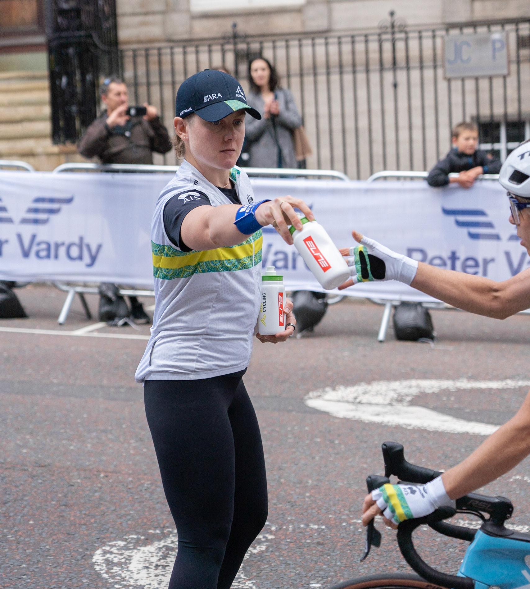 Glasgow, Scotland, UK. 13th August 2023. UCI World Championships – Lotte Kopecky of Belgium wins the Women’s Elite Road Race Road Race from Loch Lomond to Glasgow ending with 6 laps of the city centre circuit. Credit R.Gass/Alamy Live News