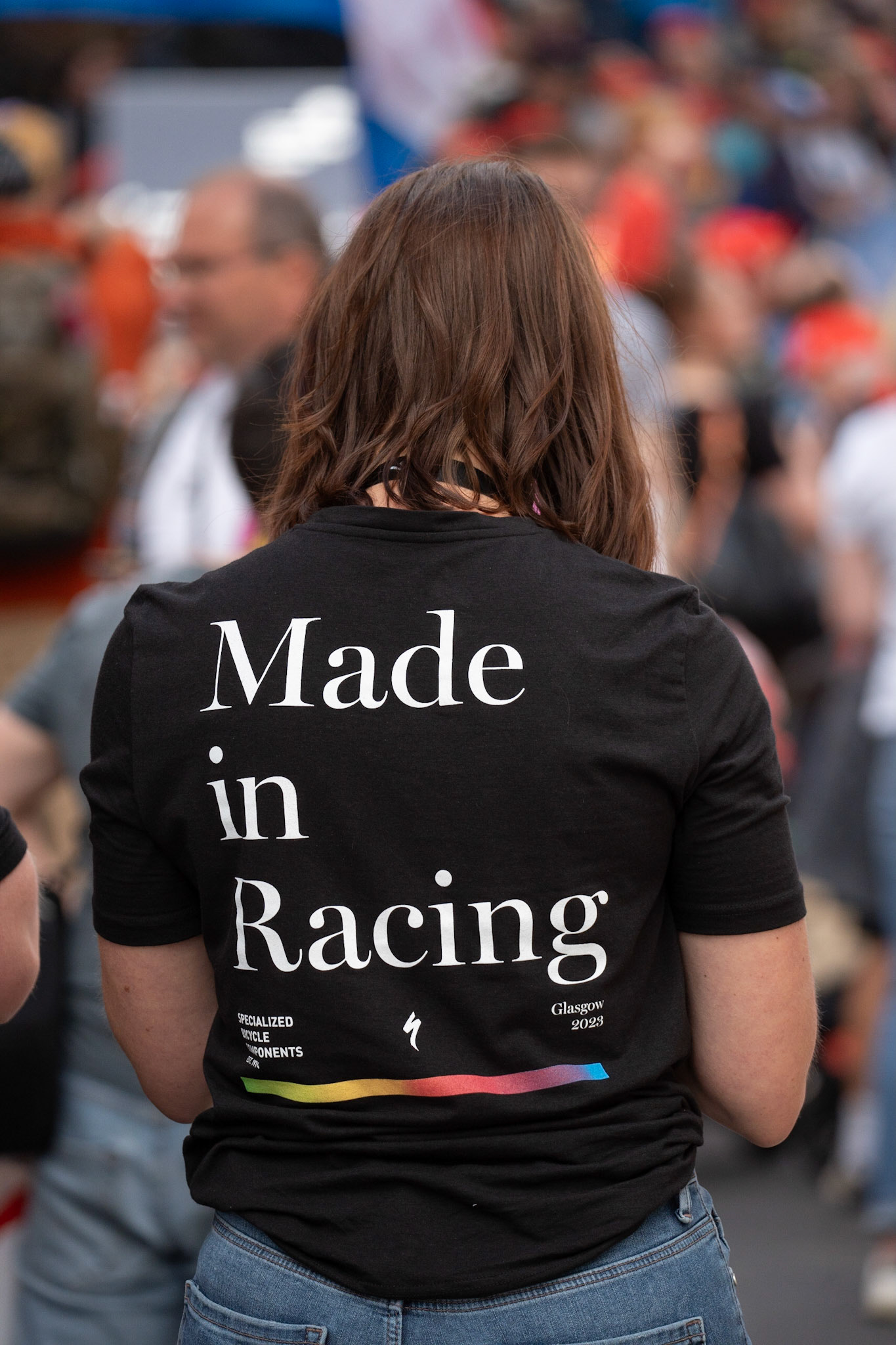 Glasgow, Scotland, UK. 13th August 2023. UCI World Championships – Lotte Kopecky of Belgium wins the Women’s Elite Road Race Road Race from Loch Lomond to Glasgow ending with 6 laps of the city centre circuit. Credit R.Gass/Alamy Live News