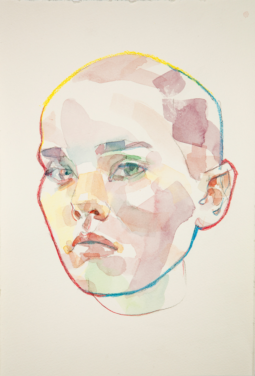 Portrait commission watercolor on paper