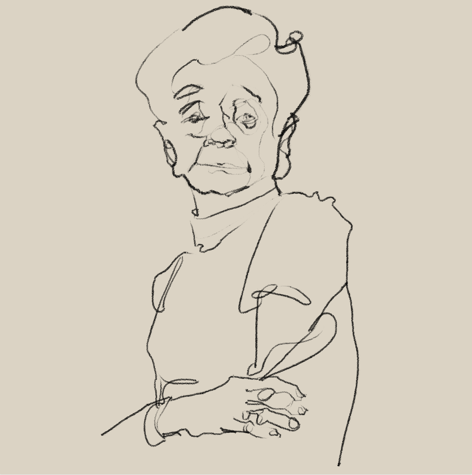 Portrait commission watercolor on paper