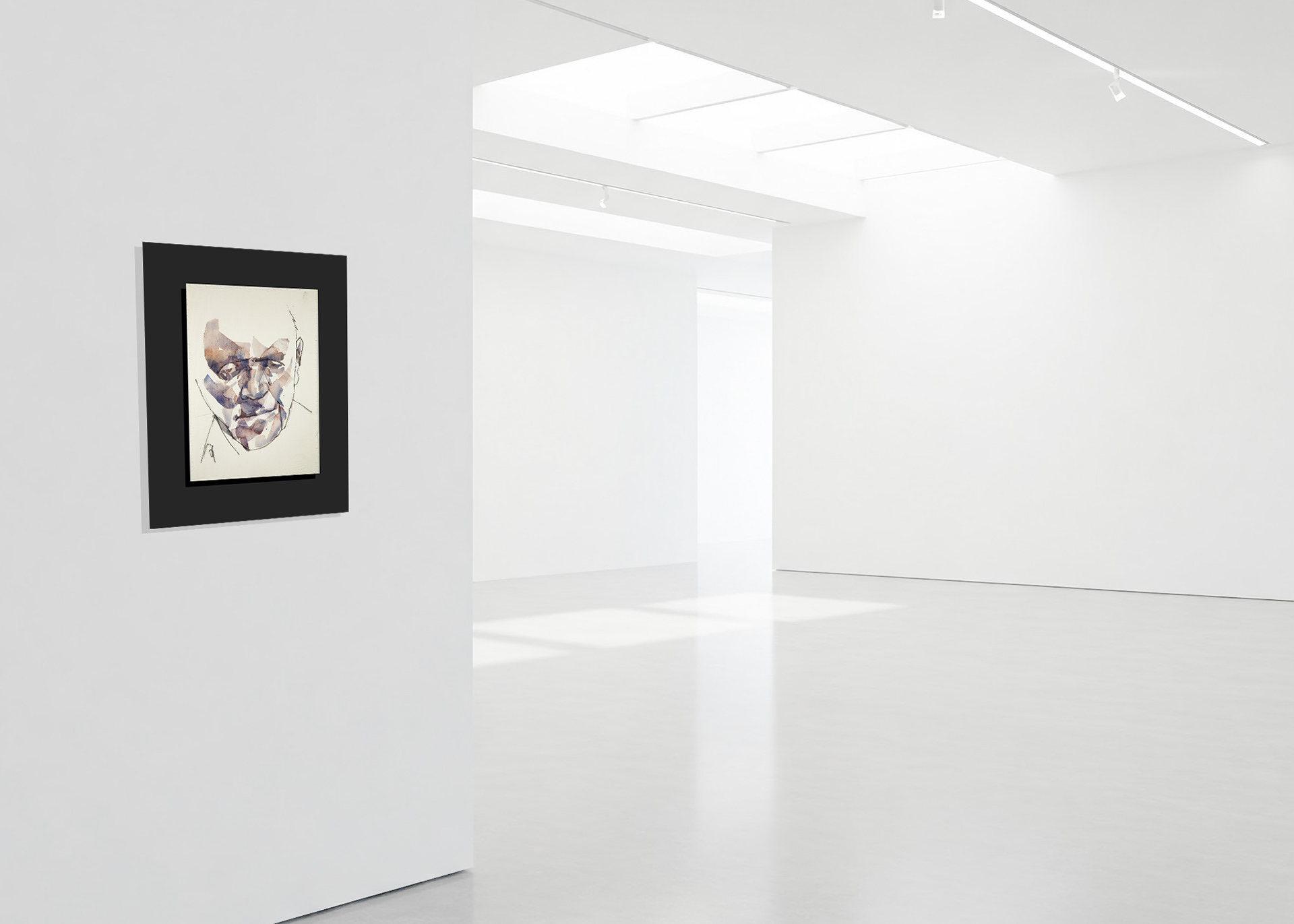 Watercolor portrait  on paper  