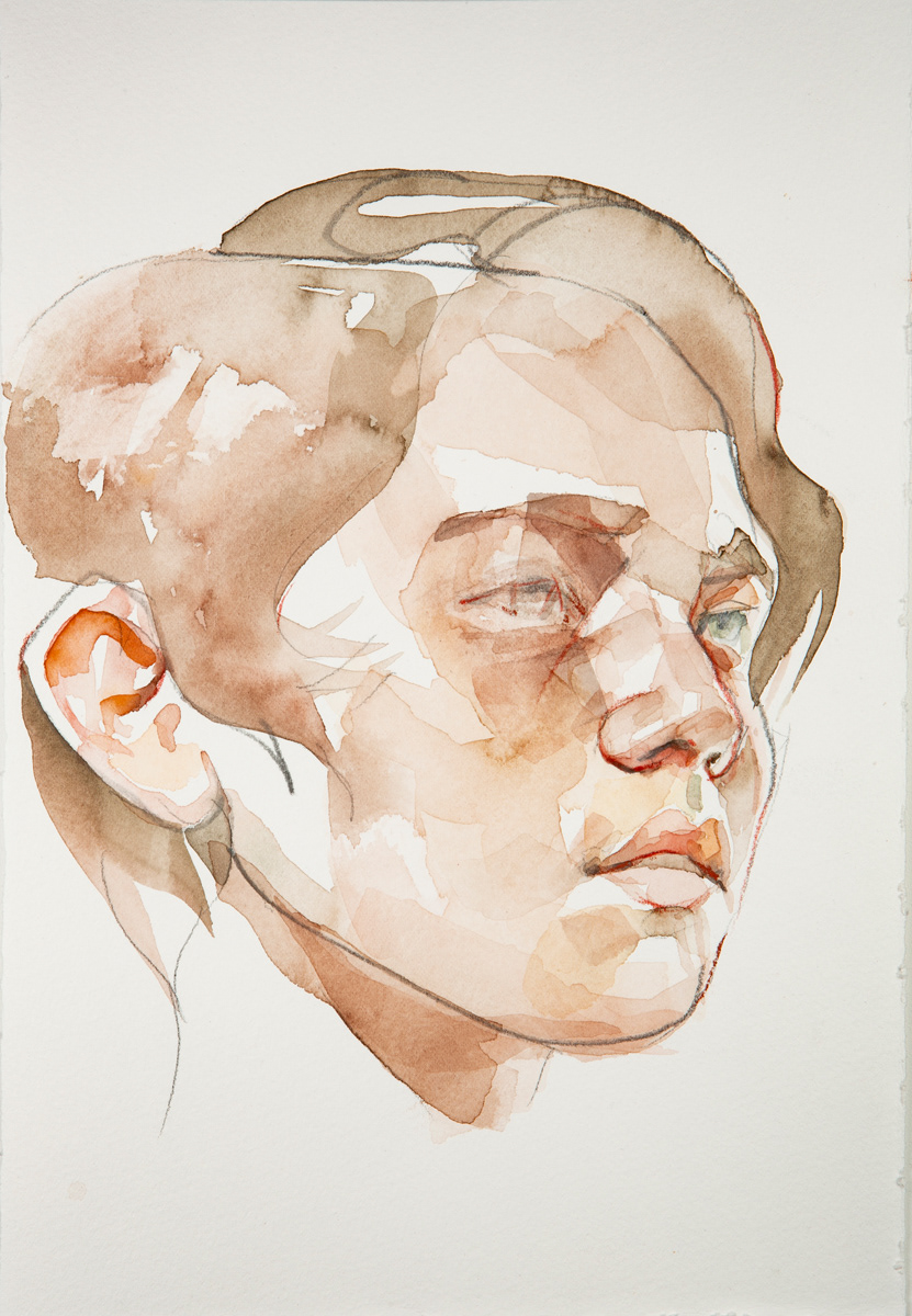 Portrait commission watercolor on paper