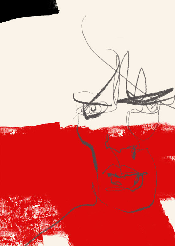 JAGGER Fineart print 50x70 cm Original abstract portrait Digital painting on Hahnemühle Museum Etching 300g signed and certified.One-of-a-kind Artwork € 250,00
