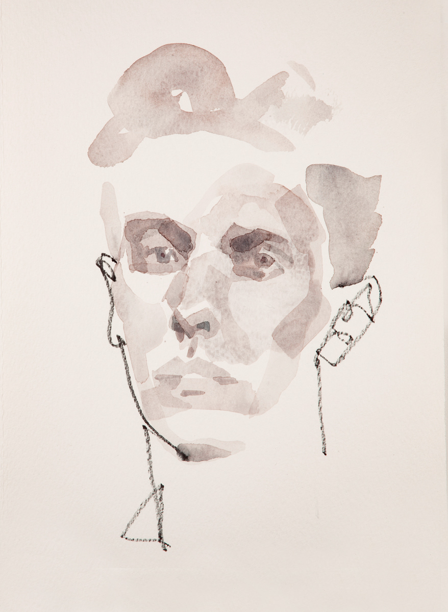 Portrait commission watercolor on paper