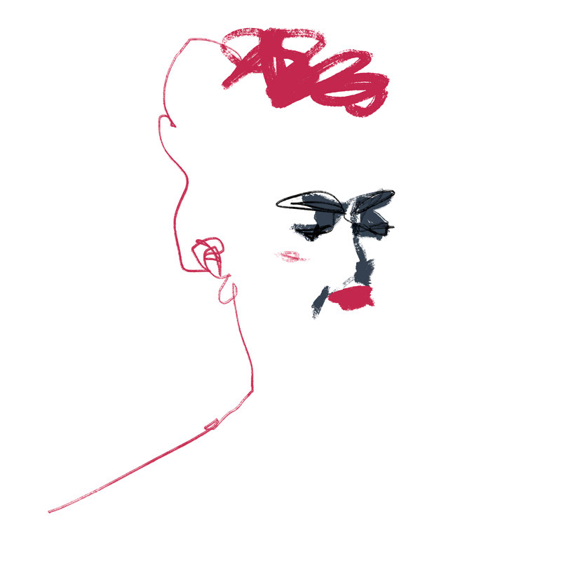 Portrait commission watercolor on paper