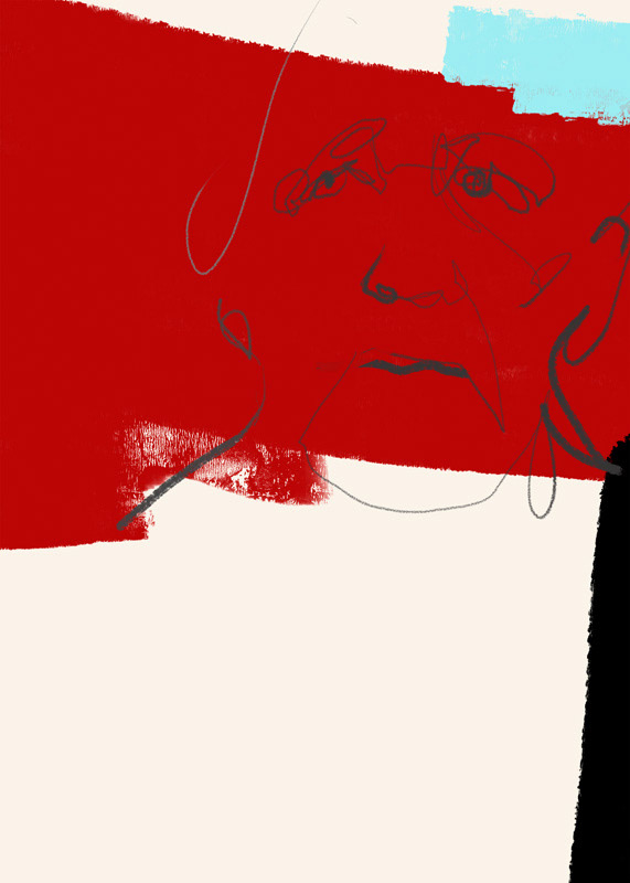 WATERS Fineart print 50x70 cm Original abstract portrait Digital painting on Hahnemühle Museum Etching 300g signed and certified.One-of-a-kind Artwork € 250,00
