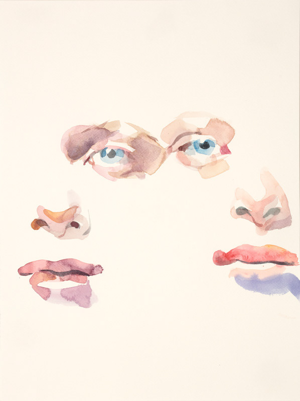 Portrait commission watercolor on paper