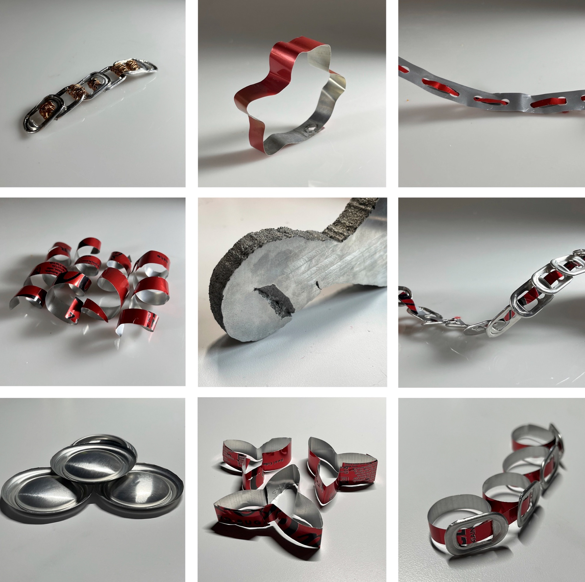 Material exploration of aluminum Coca-Cola cans through physical making