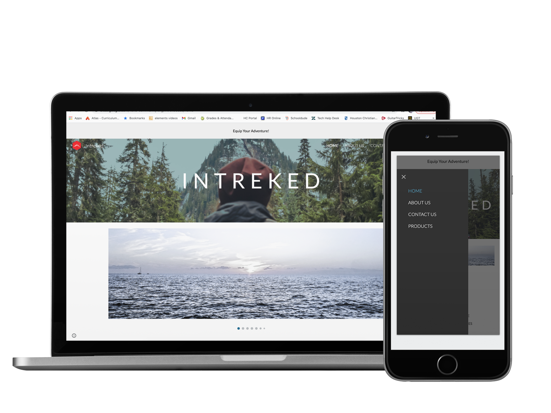 Website and scoail media pages built for marketing and advertising