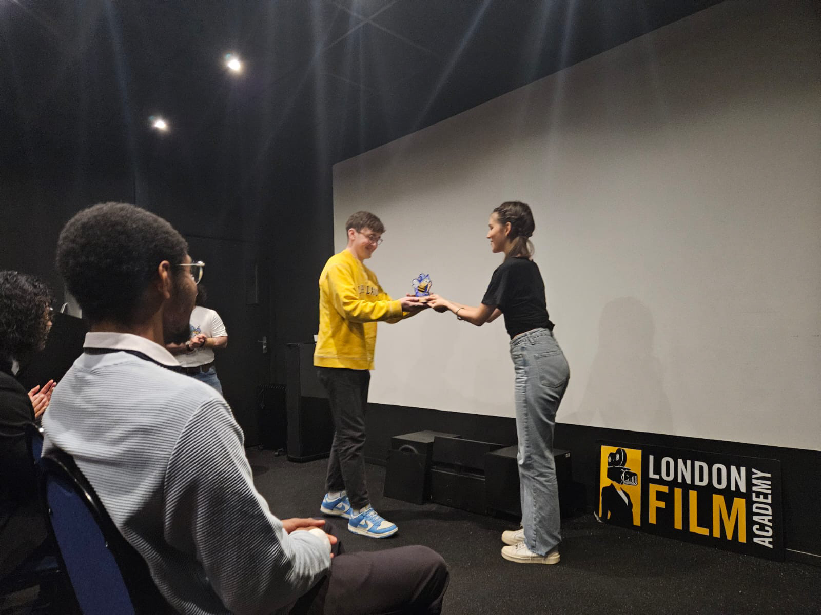 Josée Bekker presenting awards