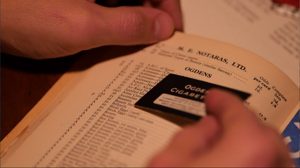 Original Ogdens cigarette card and matching collector's booklet