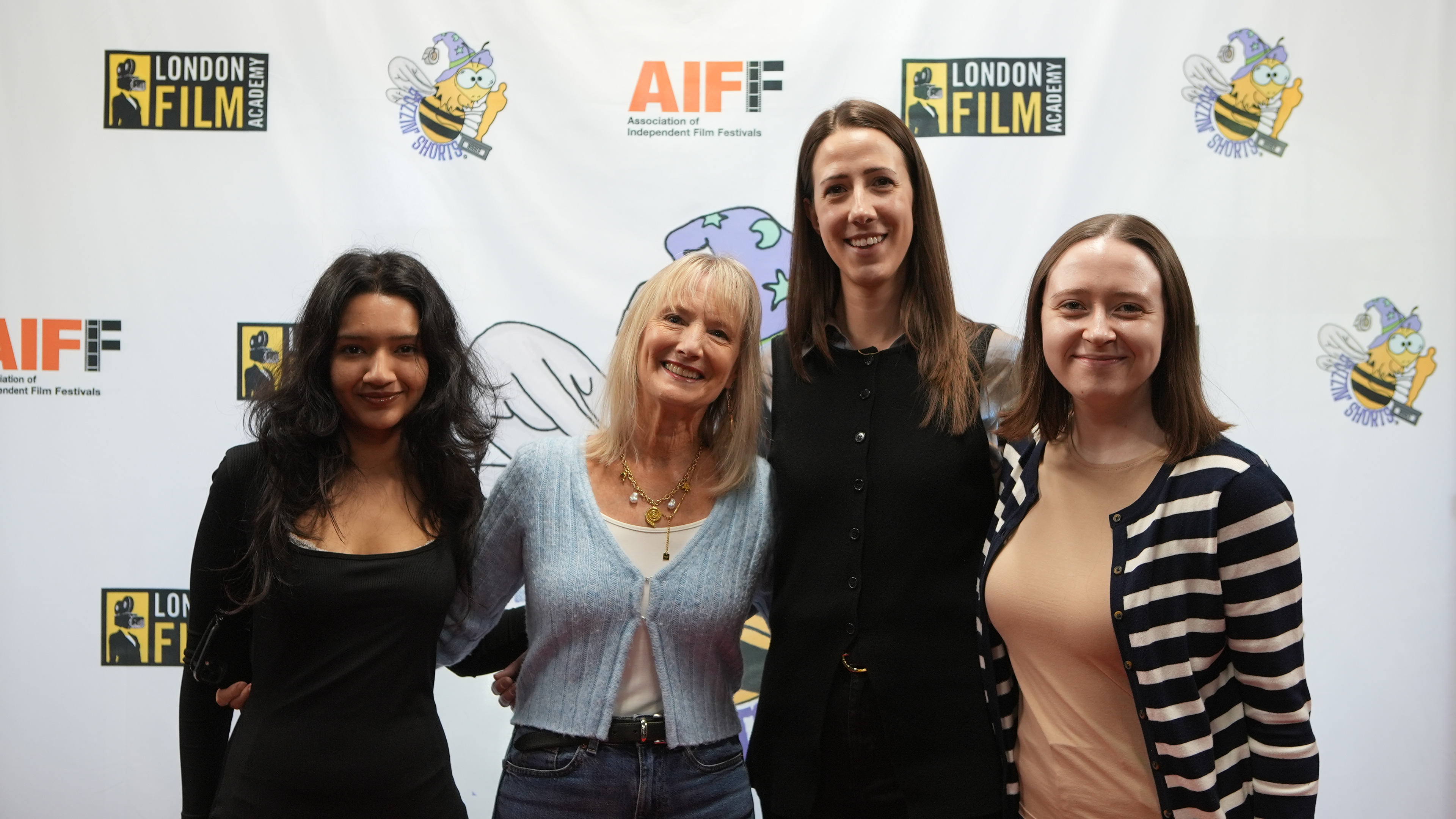 Filmmakers and attendees networking.