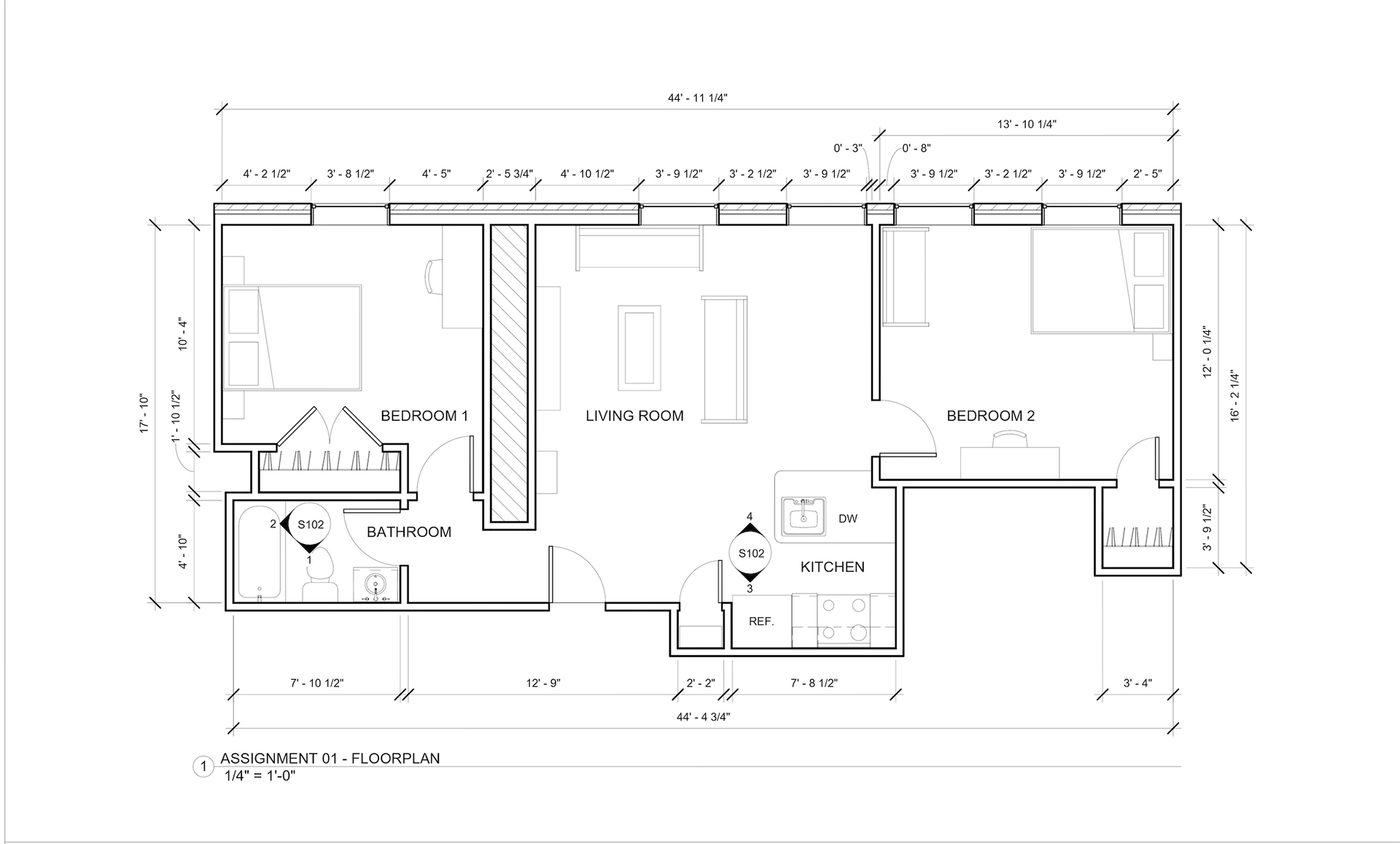Measured Apartment - Floor Plan