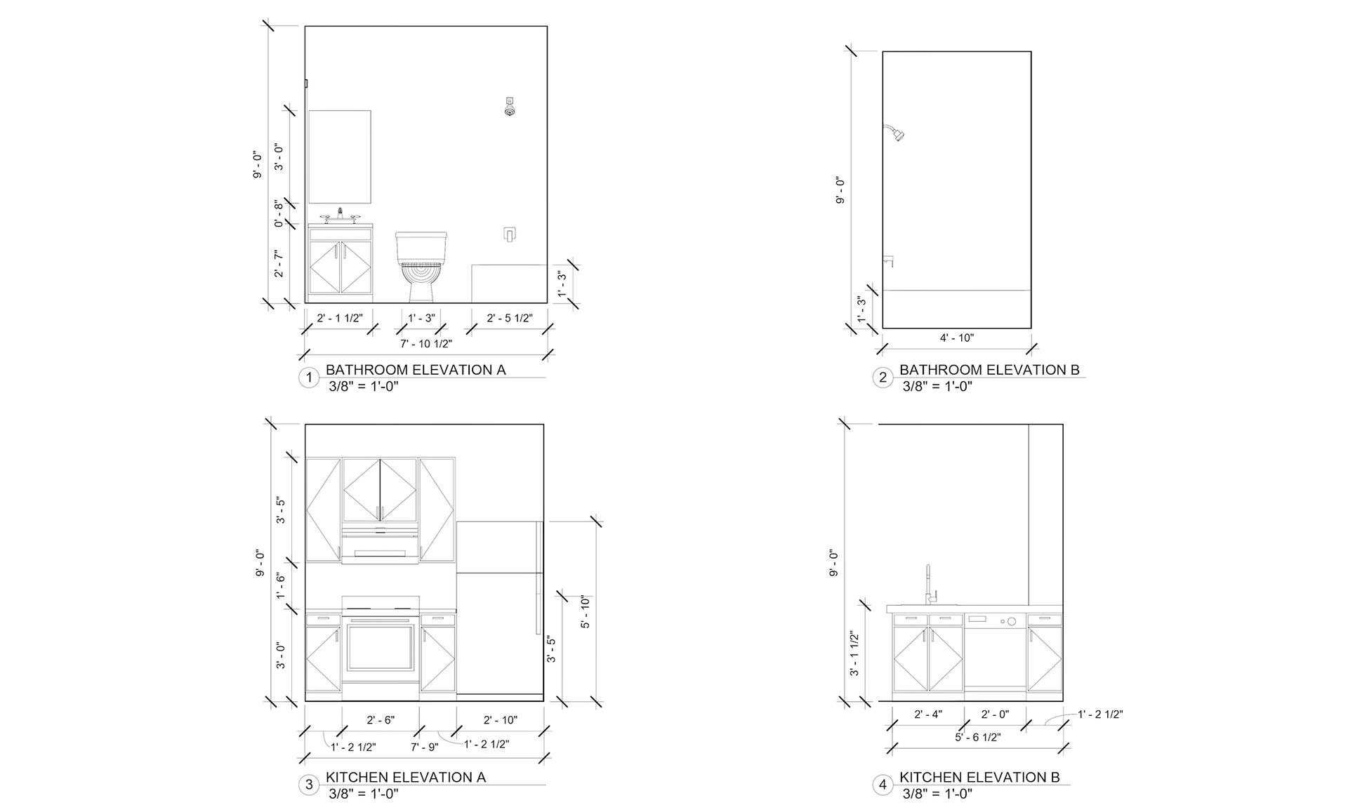 Measured Apartment - Elevations