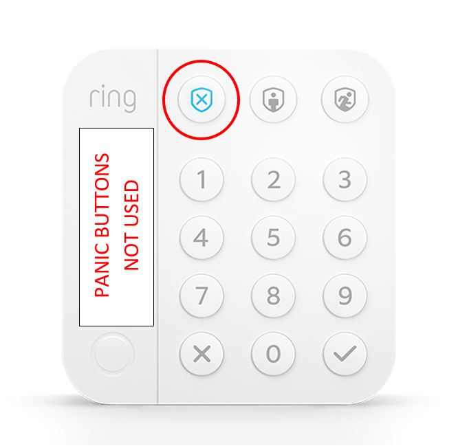 DISARM - Enter code followed by disarm button to turn alarm system off