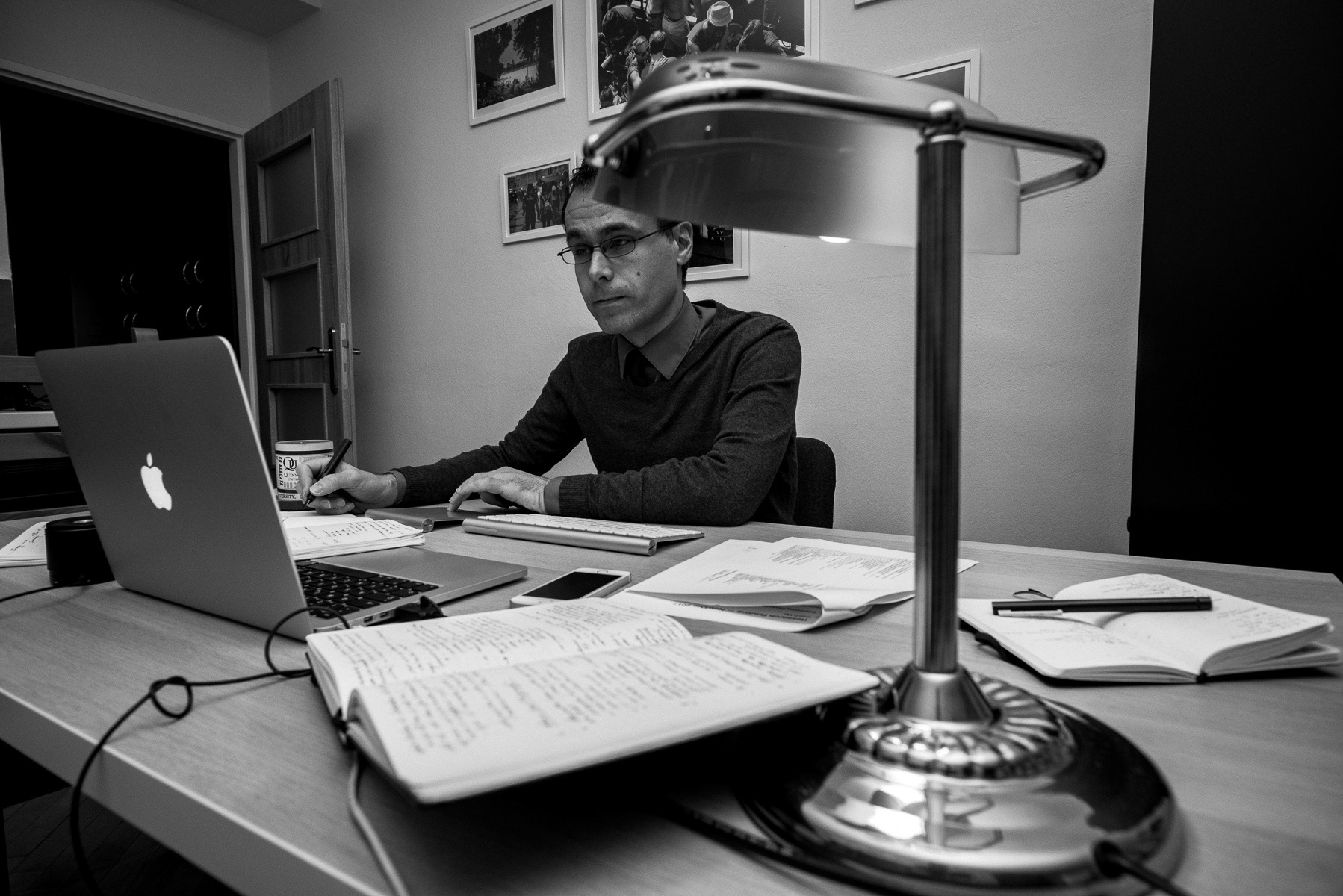  A self portrait of Florian Schoppmeier while doing research. Prague, Czechia, November 2017. 