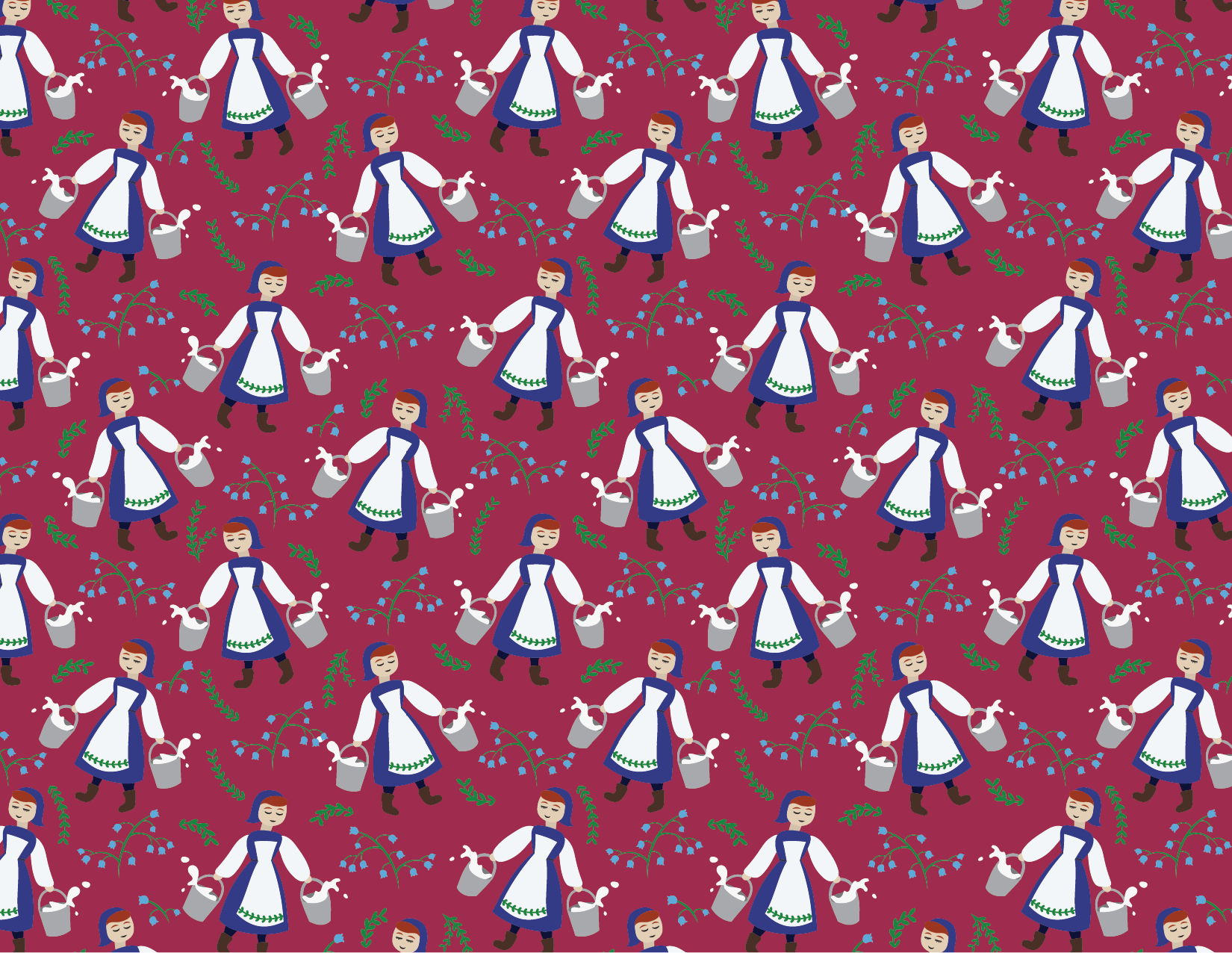 Eight Maids Milking
