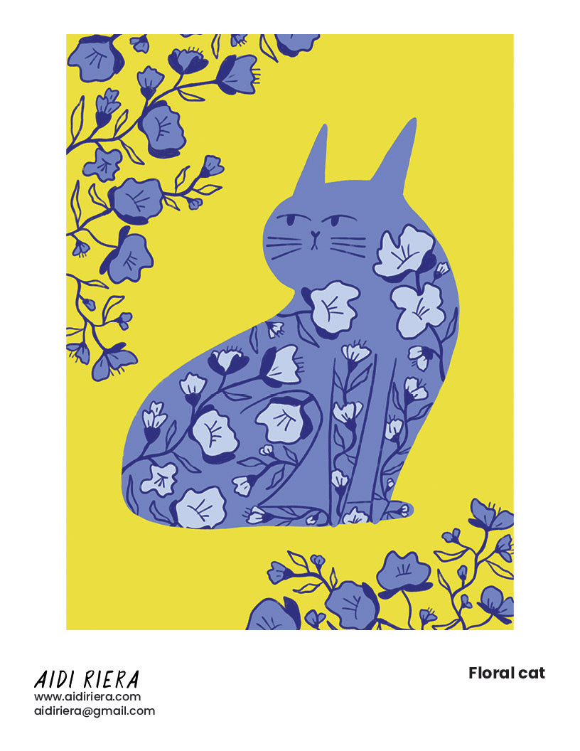 Floral cat