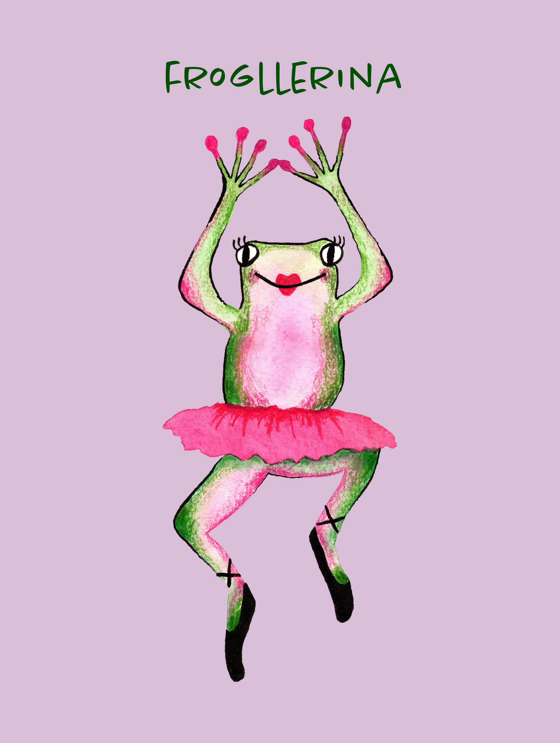 Ballerina frog wearing a tutu