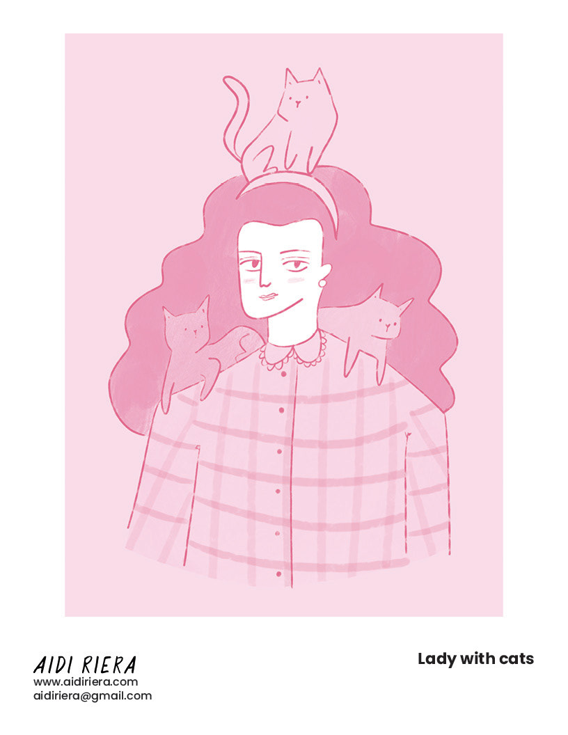 Lady with cats
