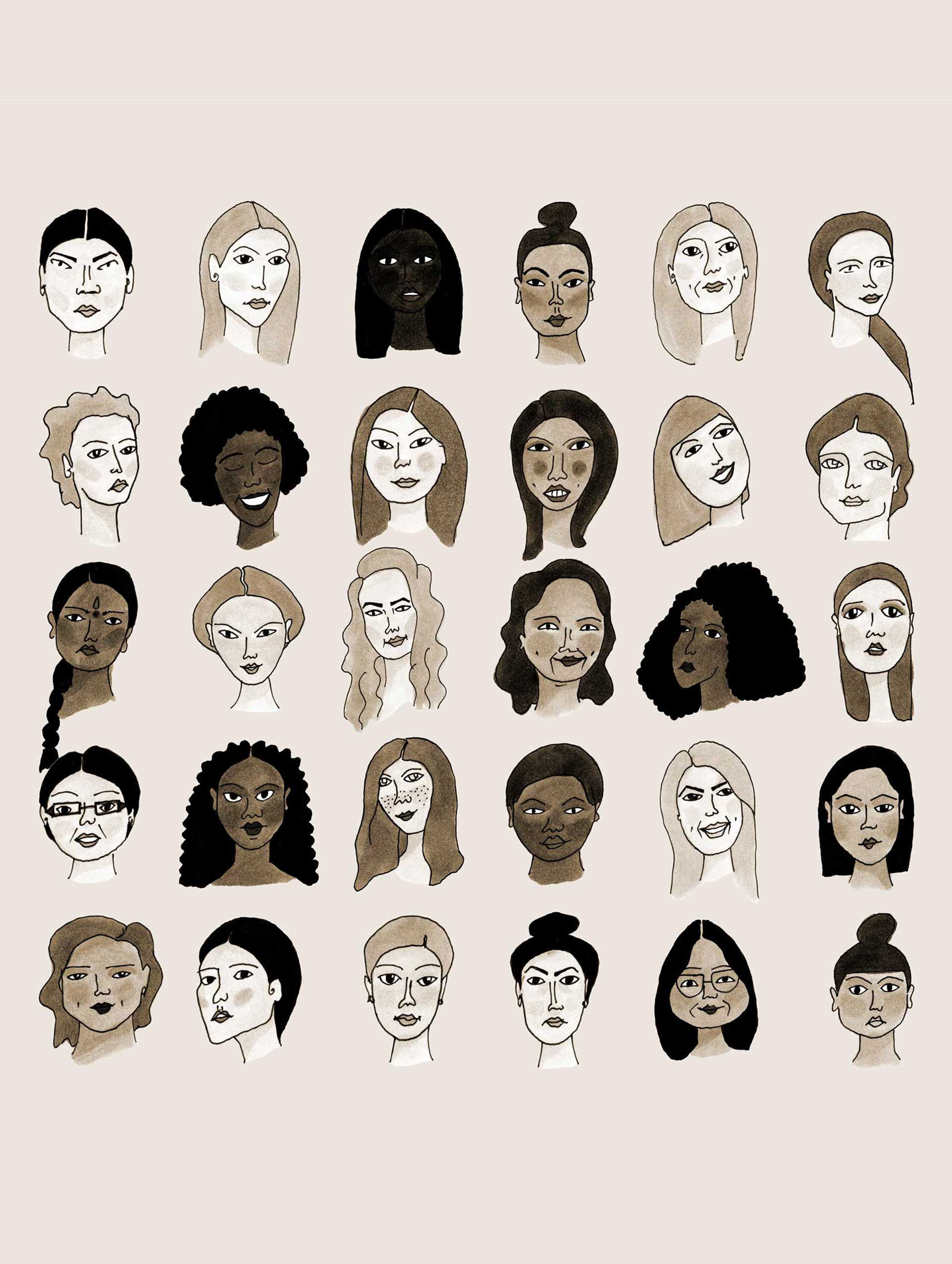 Women faces