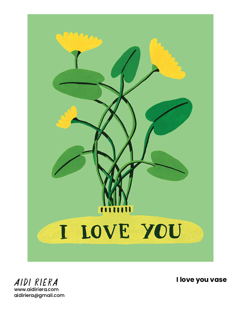 I love you vase