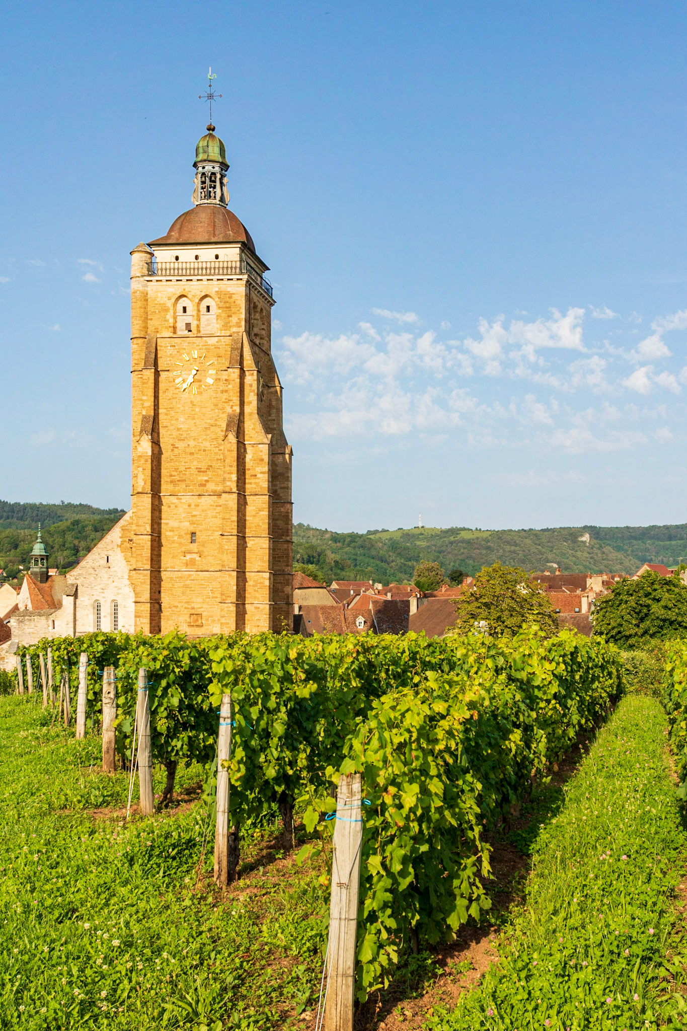 Eglise Saint-Just d'Arbois au milieu des vignes