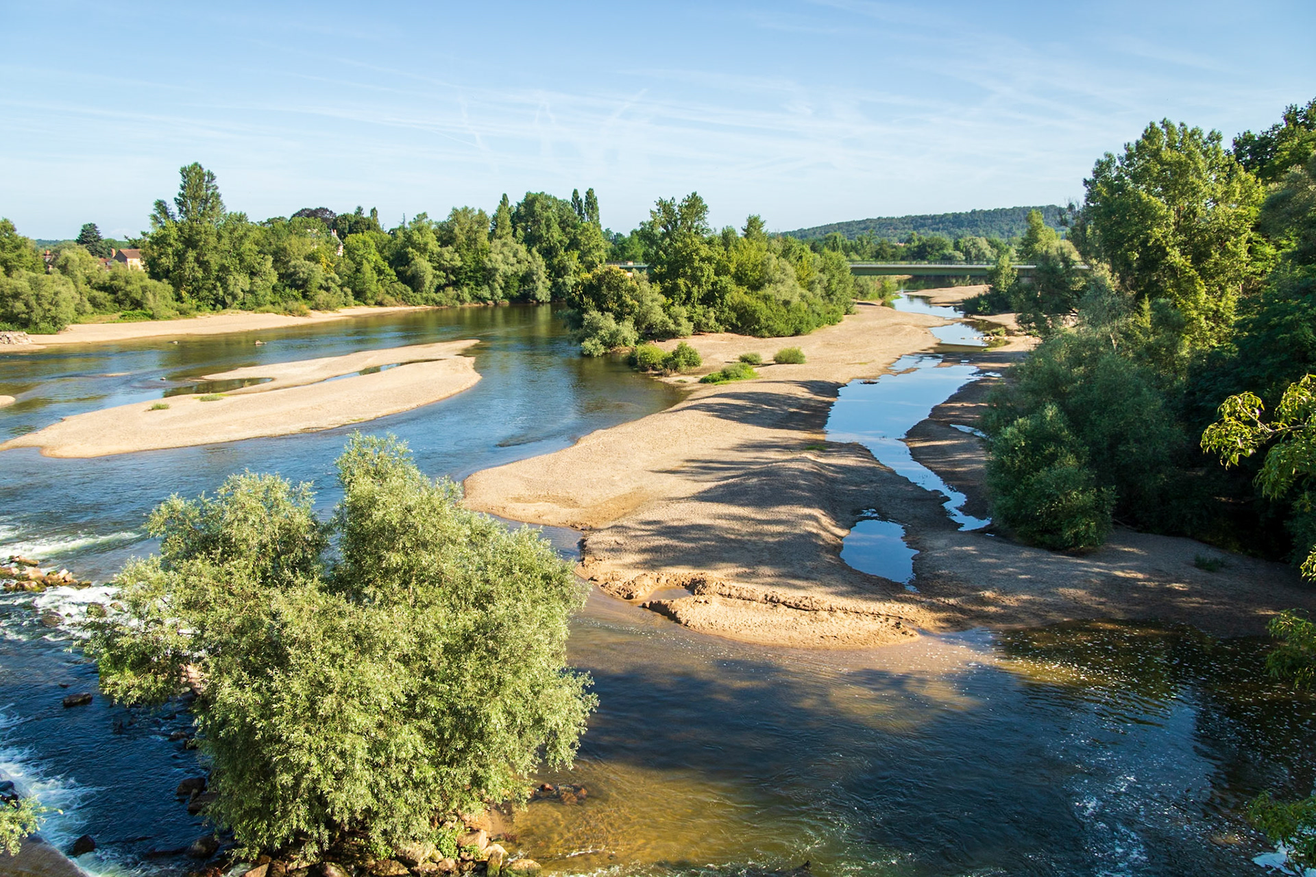 L'Allier depuis le Pont-canal du Guétin