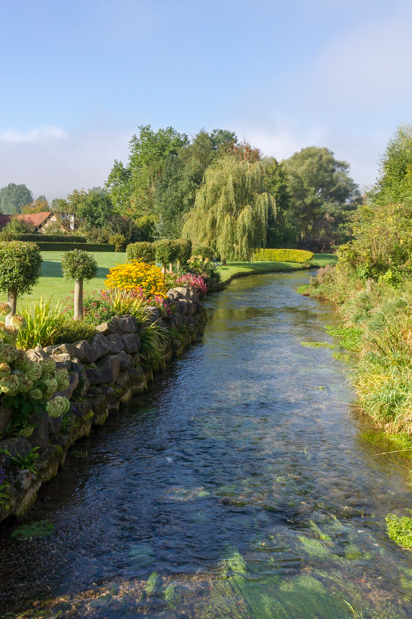 La rivière Course, Vallée de la Course. Pas-de-Calais.
