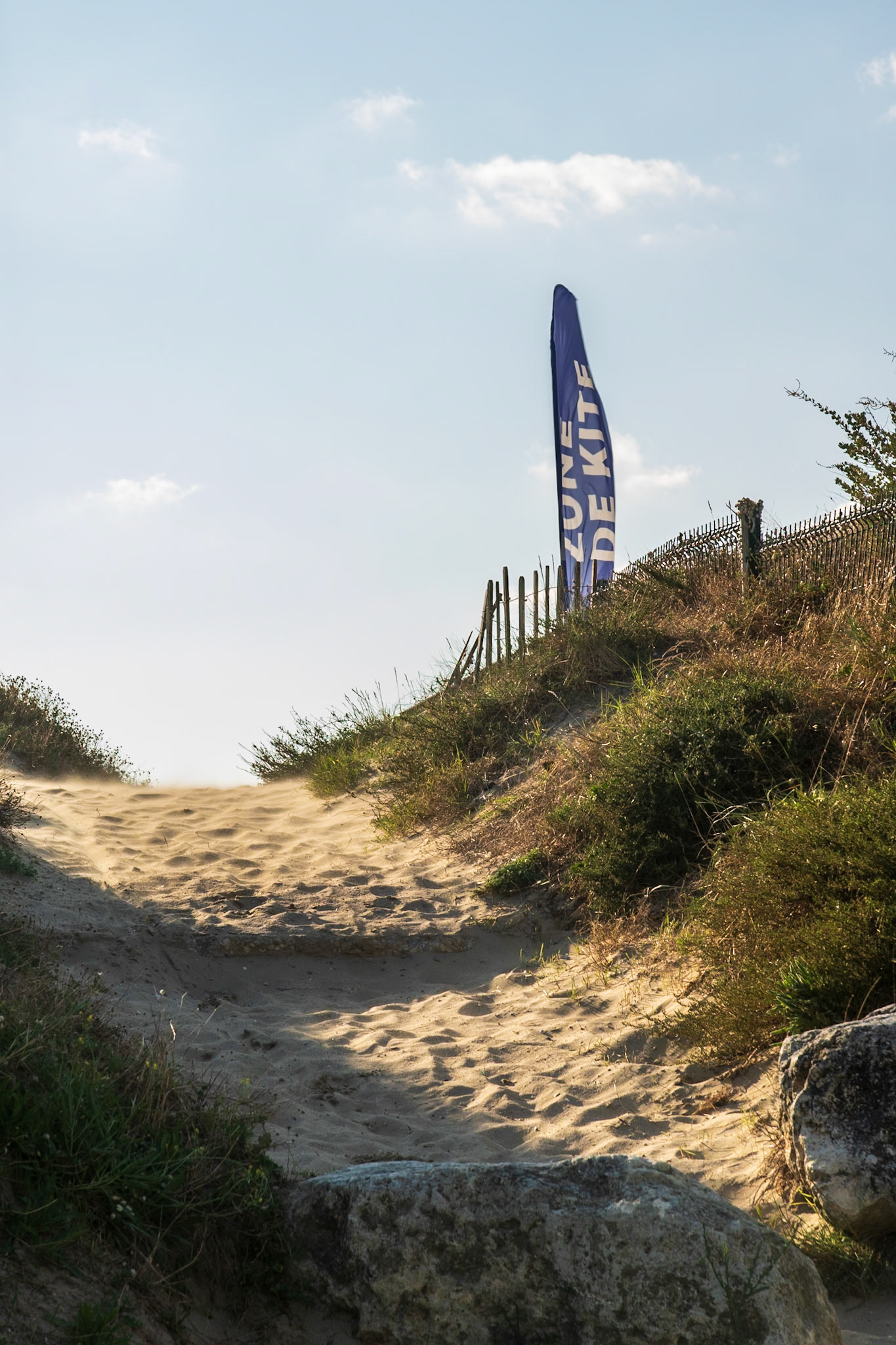 Accès à une zone de kite à Aytré