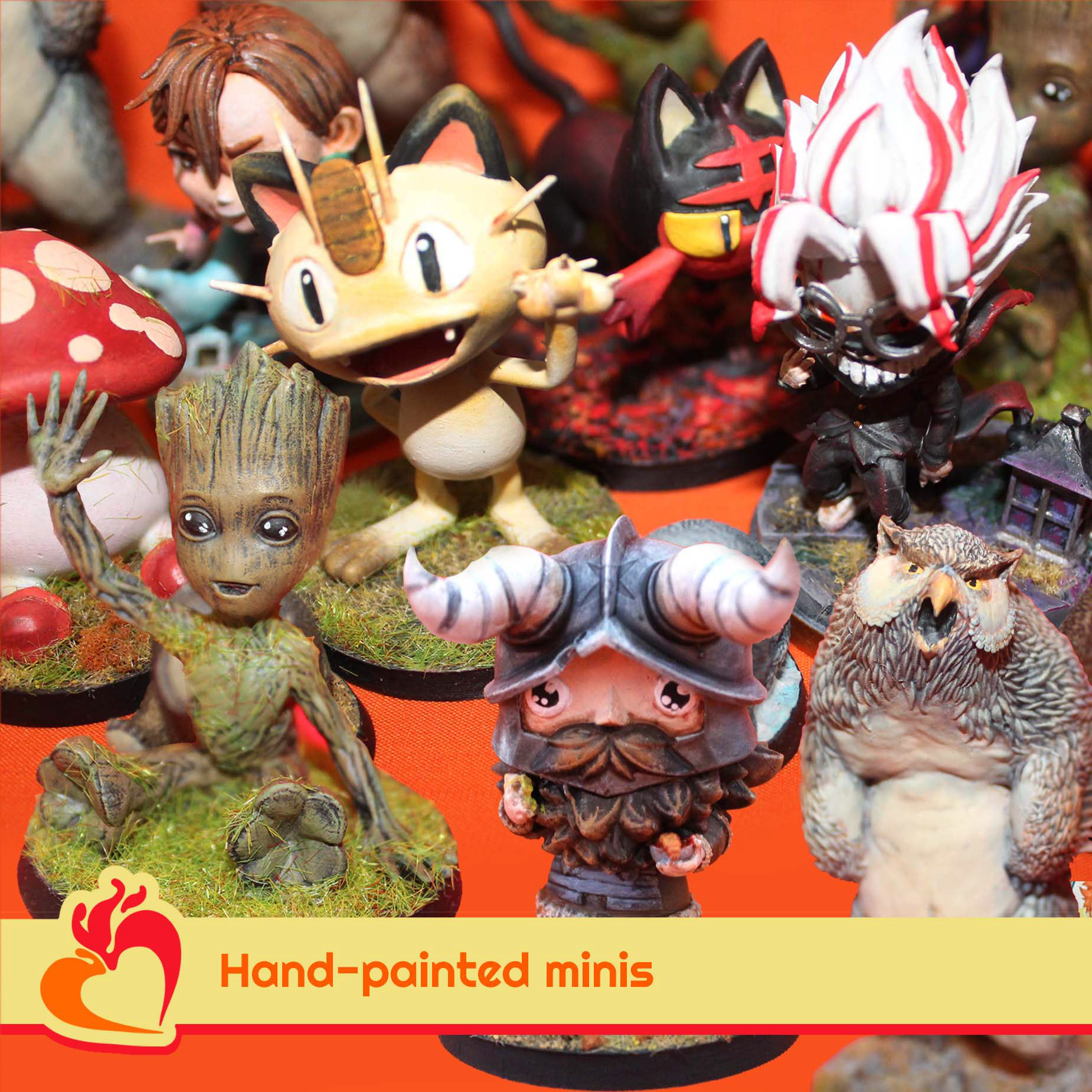 3D Resin sculpts hand painted by me!