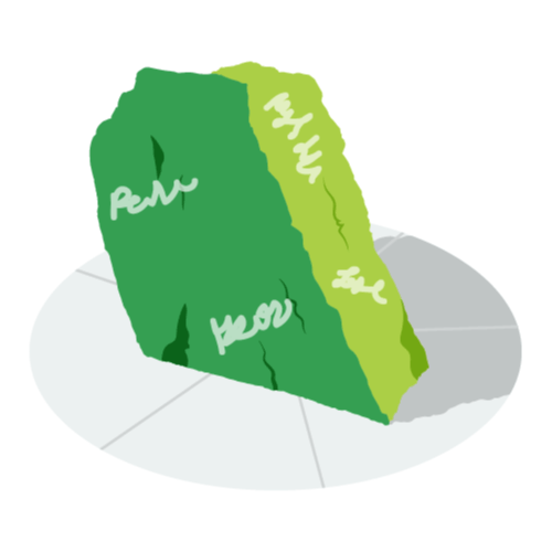 The rock on campus being signed after graduation