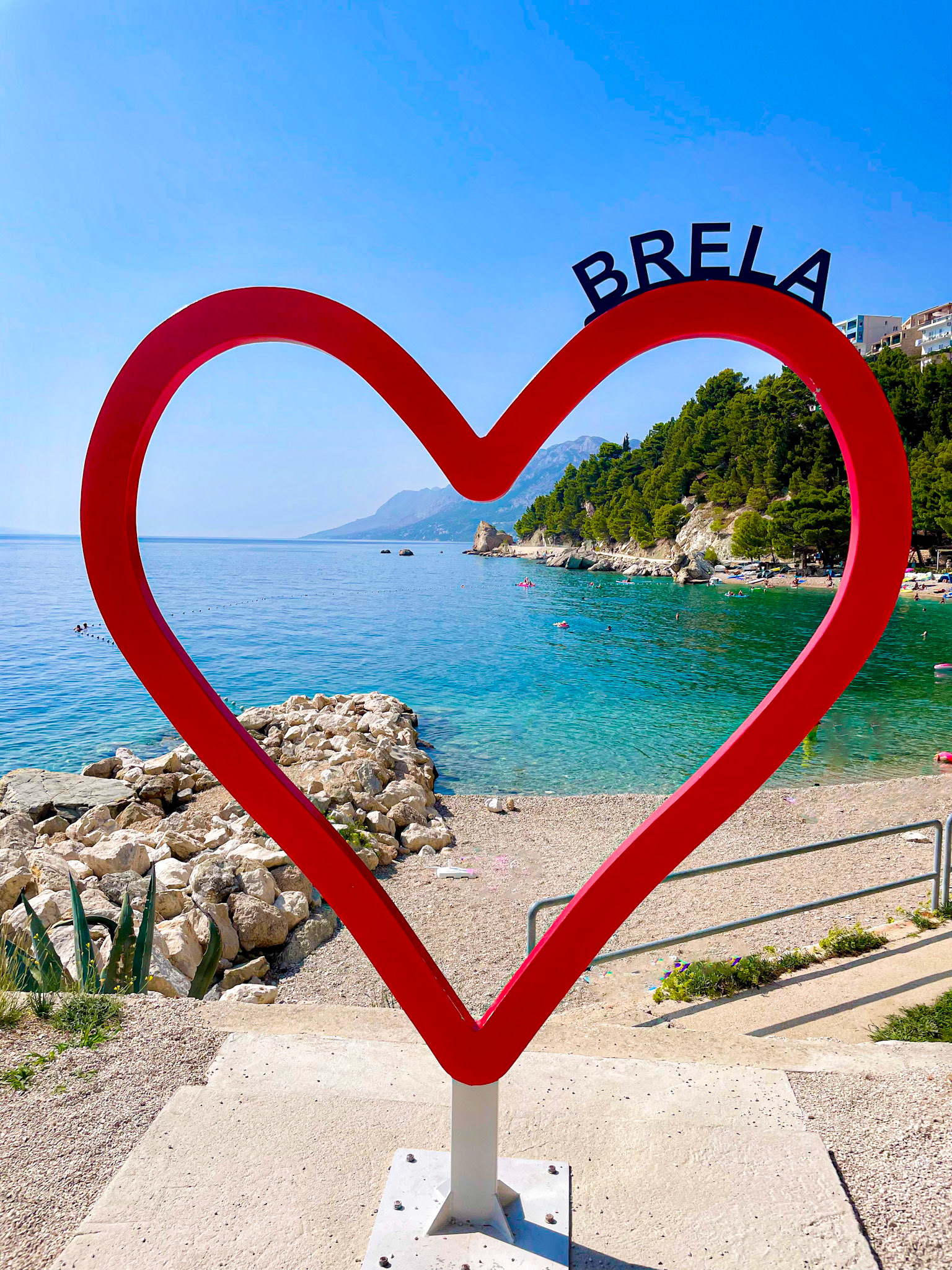 Heart of Brela: Where love meets the endless blue.