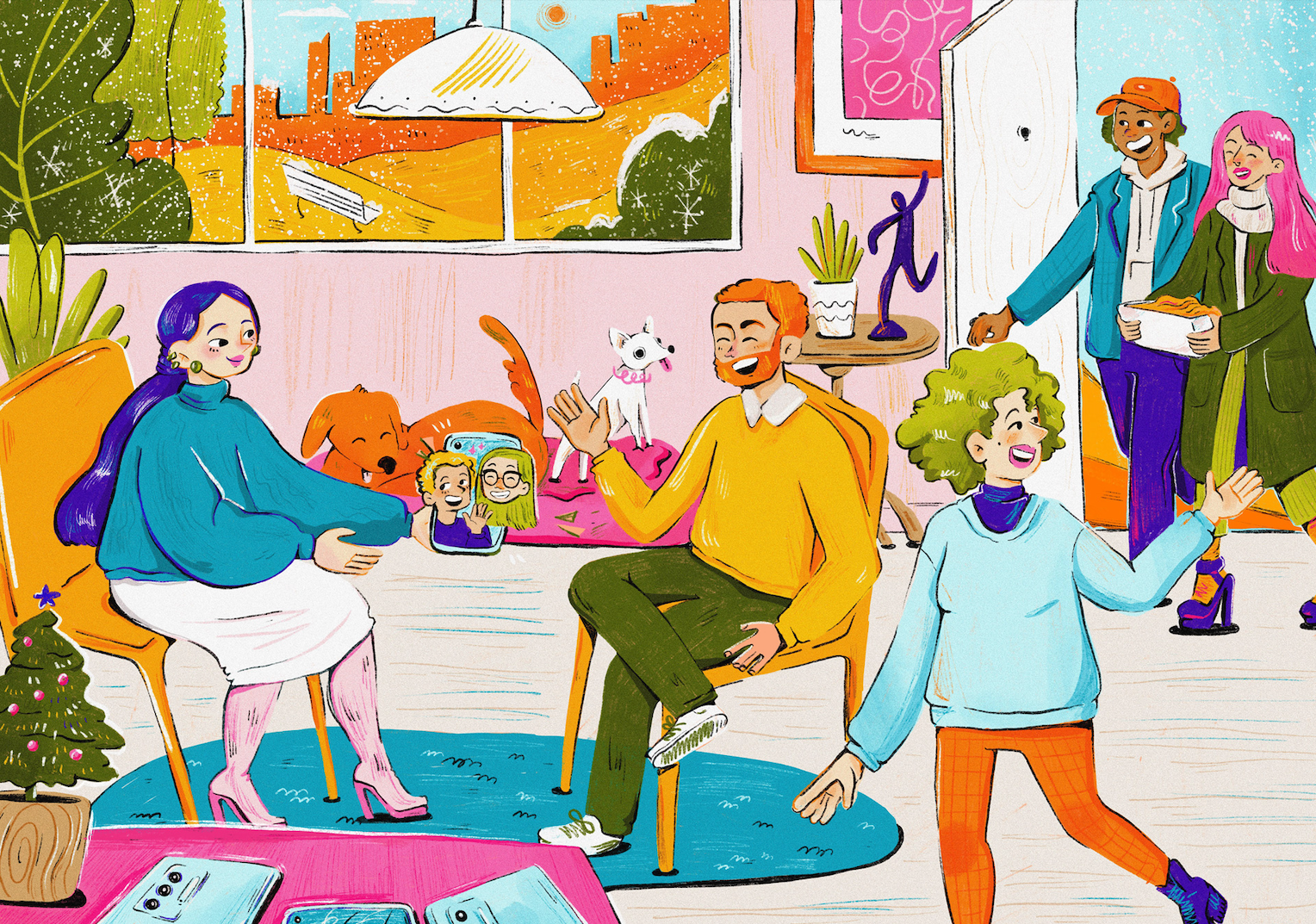 Illustration for Christmas Campaign - OPPO Reno 7 Launch