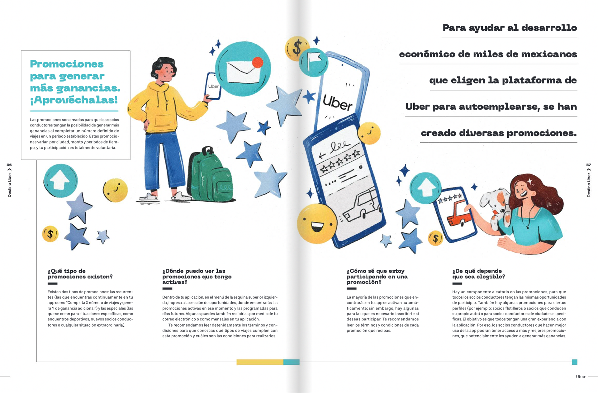 Editorial Illustrations for Destino Uber Magazine