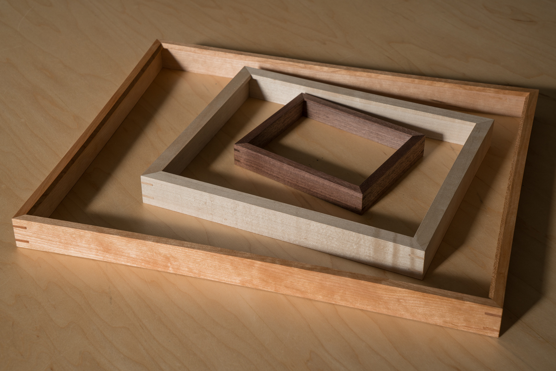 cherry, maple, walnut